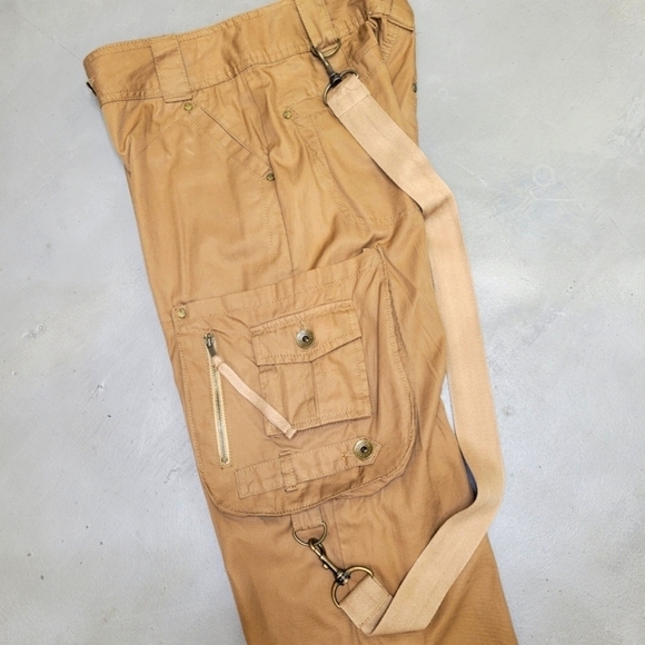 [NWOT] PATRICK ROBINSON X TARGET WIDE LEG CARGO PANTS with DETACHABLE STRAP Sz S - Picture 10 of 15